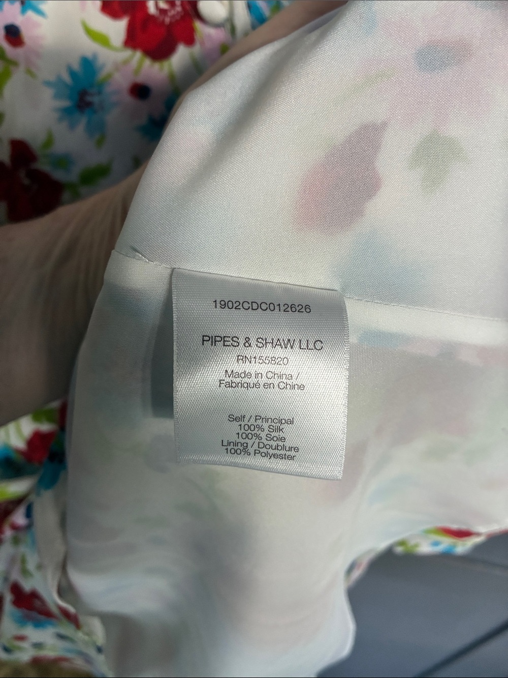 Veronica Beard White Floral Long-Sleeve Tie-Waist Shirt Dress silk - Picture 3 of 3